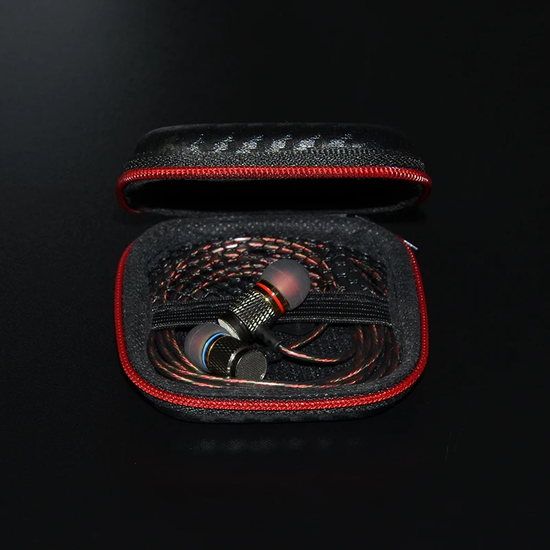 Custodia per portabilità quadrata originale KZ Borsa per auricolari cablata Auricolari per telefoni cellulari comuni Mini scatola per cuffie portatili Microfono