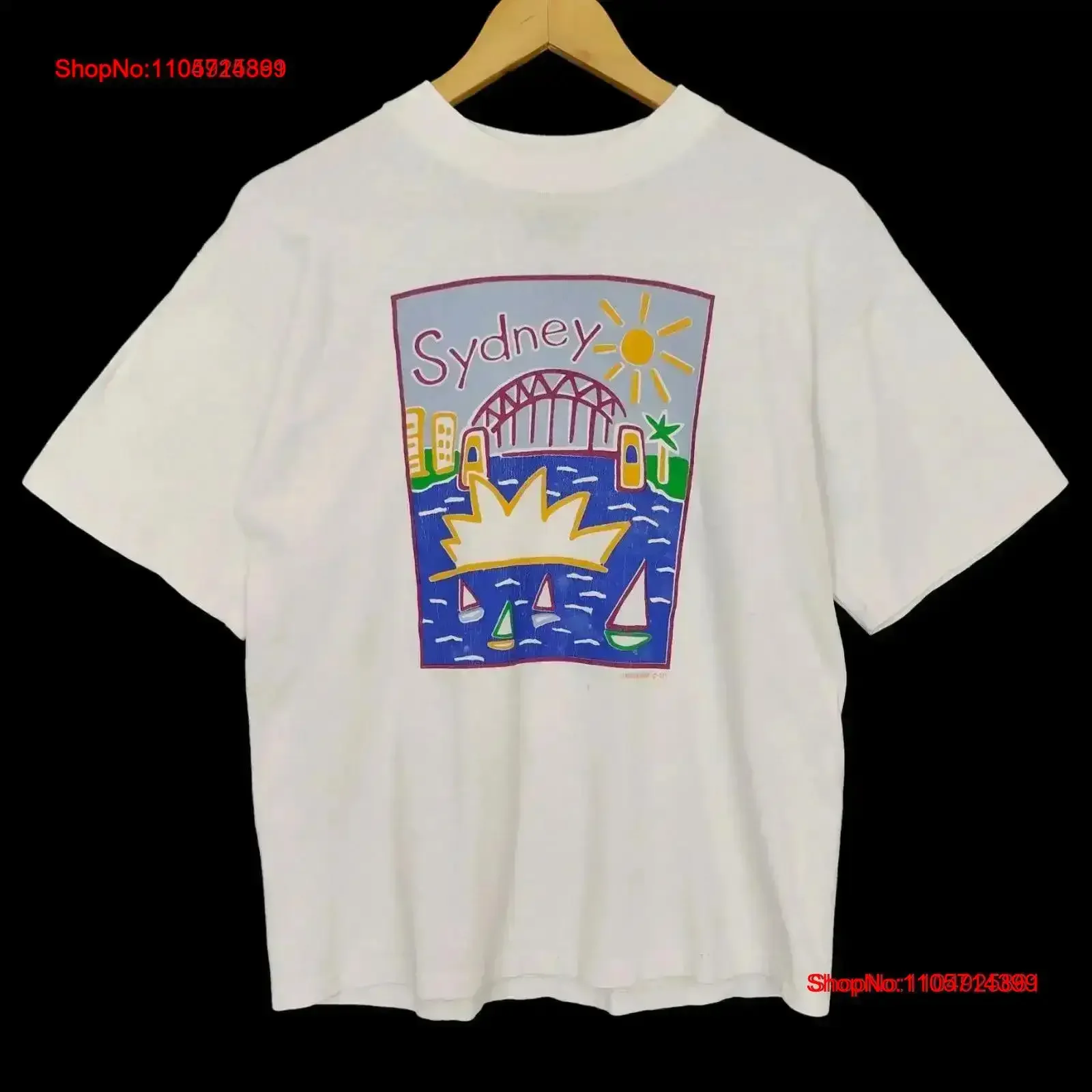 Vintage 90s Ken Done Australia Pop Art Oversize T Shirt artist Street Sydney Size M Washed Comfortable Stylish vintage Washed