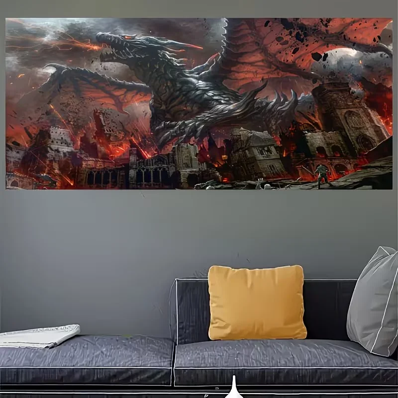 DIY Diamond Painting Set, New 2026 Full Square Round Black Dragon Castle Large Diamond Art Mosaic Crafts Handmade Home Decor