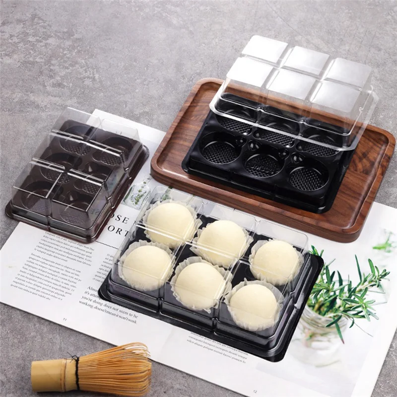 

100 Piece Transparent Muffin Cupcake Mochi Container Cookie Carrier Food Packaging Box