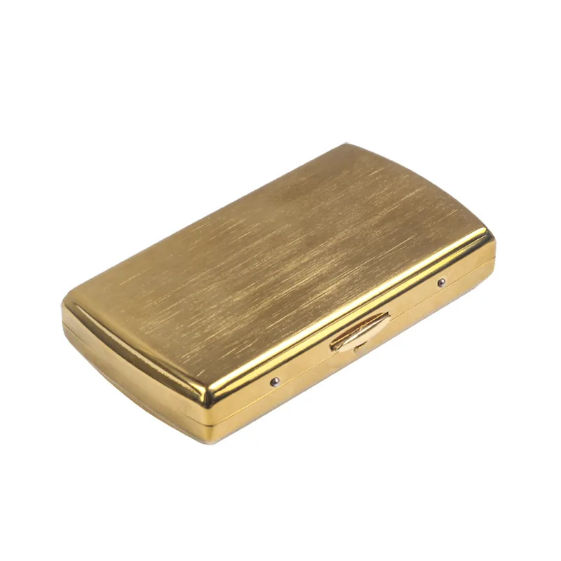 Mini Portable Stainless Steel Cigarette Case for Men Women Durable King Size Cigarette Container Metal Pocket Cigarette Holder