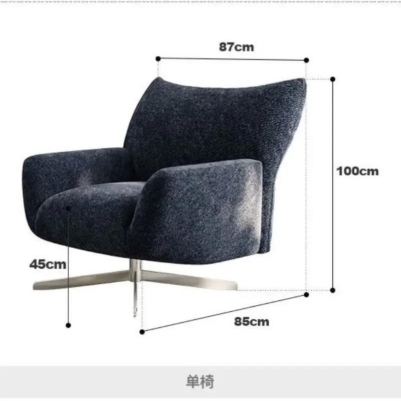 Medieval Petal Swivel Sofa Recliner Plush Fabric Luxury Lounge Chair for Living Room Bedroom Sleepable Modern Design
