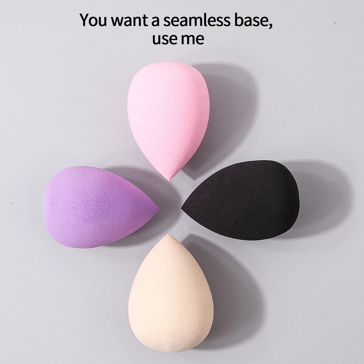 Zestaw 4 gąbeczek do makijażu o wysokiej elastyczności, narzędzie dla początkujących do makijażu twarzy zapewniające gładkie i bezproblemowe nakładanie makijażu.
