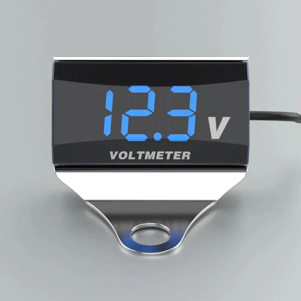 Probador de voltaje, medidor de monitor de batería con soporte, voltímetro Digital DC 10-150V, pantalla LED resistente al agua