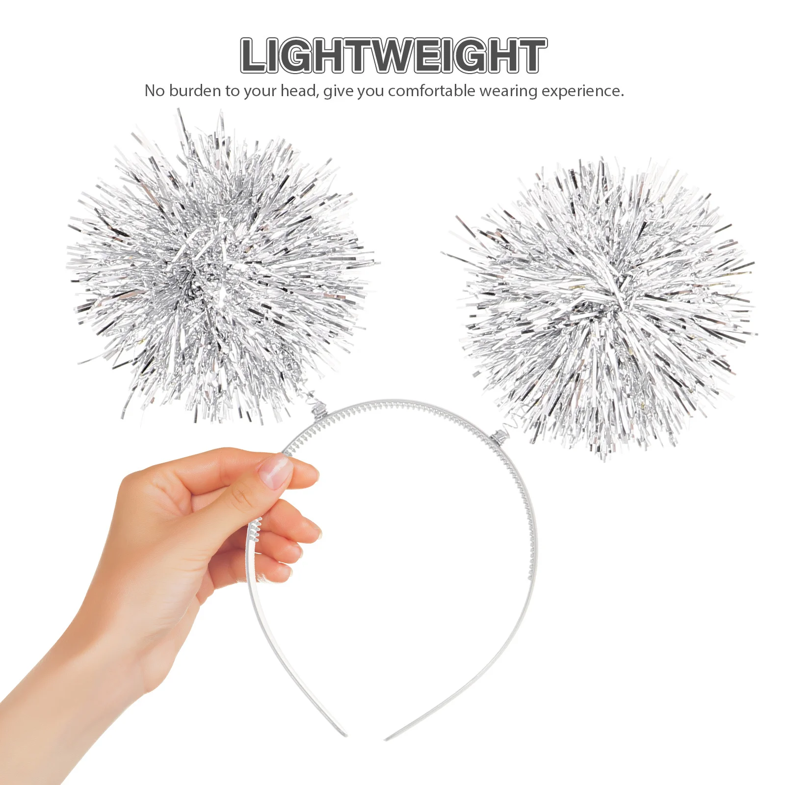 

2Pcs Shiny Antenna Bopper Headbands for Women Fashionable Hair Decorations Holiday Party Carnival Dance Event Wearable