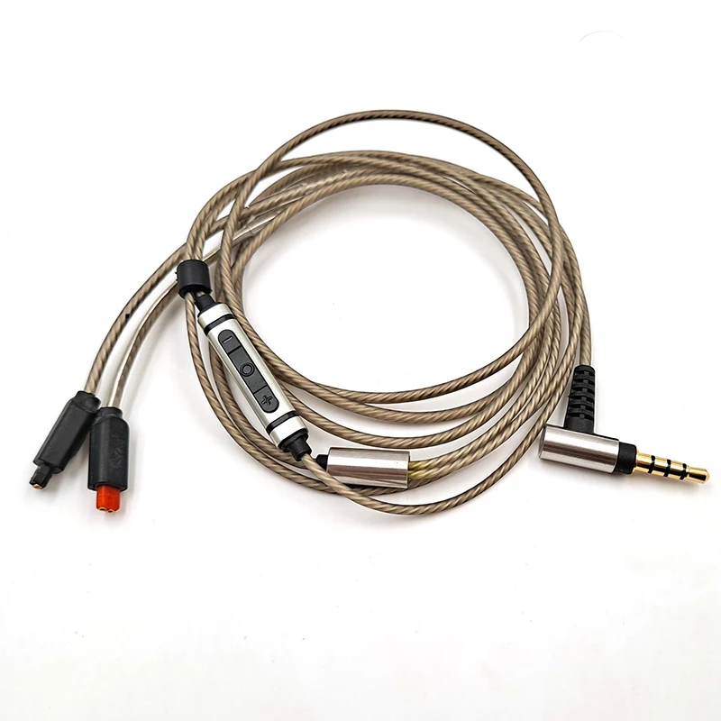 Para áudio técnica ATH-IM02 im03 im50 im70 im01 im04 fone de ouvido substituível 3.5mm estéreo de alta pureza banhado a prata cabo de atualização