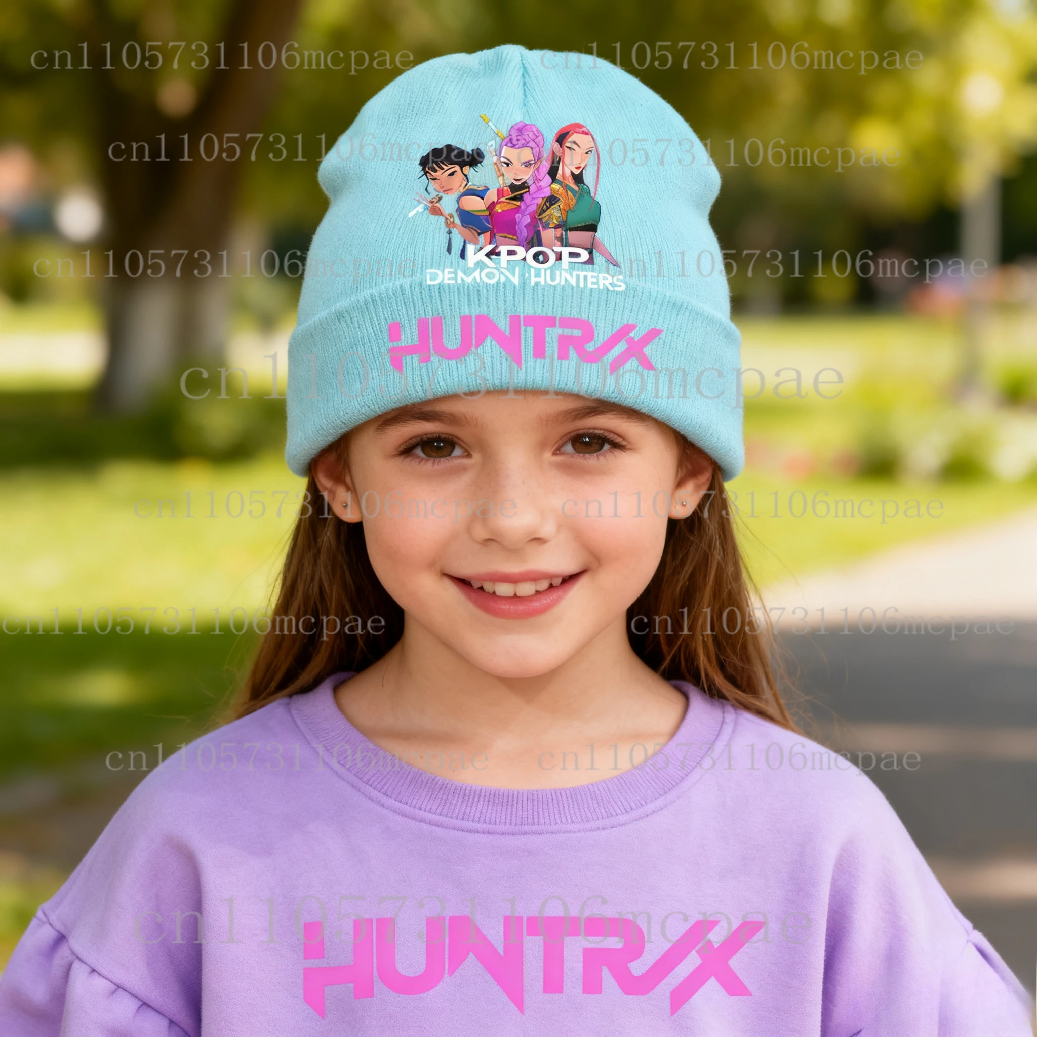 

2025 KPop Demon Hunters Children Knitted Hat Winter Casual Warm Accessories Kids Cartoon Cute Knit Cap Anime Fashion Hats Gifts