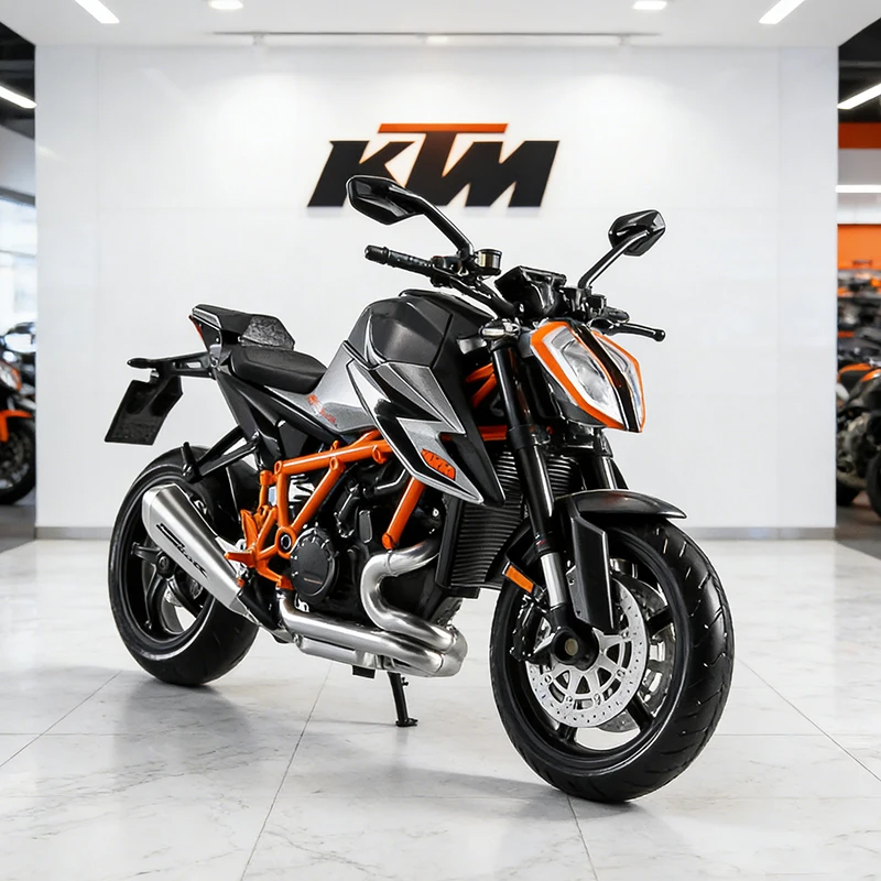 1/12 KTM 1290 Super Duke R Druckguss-Motorradmodell, Sammlerstück, Stoßdämpfer-Offroad-Motorrad-Spielzeug
