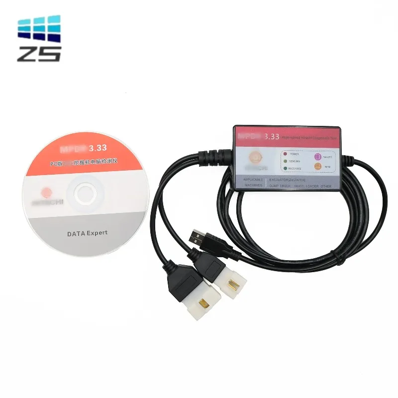 For MPDR 3.33 Hitachi Heavy Duty Diagnostic Scanner Tool Tester for Hitachi ZX-1 ZX-3 ZX-3G ZX-5 ZX-6 ZX-7 ZW EX Excavator Loade