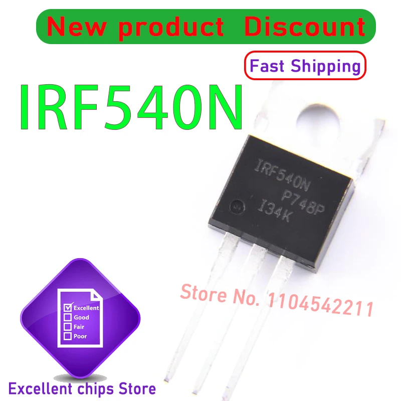 IRF540 IRF540NPBF 1RF540N TO220 100% New and Genuine 10pcs/lot