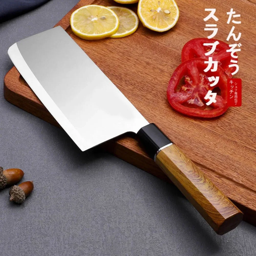 Japanese Chef\'s Knife Sushi Sashimi Knife Stainless Steel Kitchen Slicing Nakiri Knife 5Cr15 Blade Wood Handle Kitchen Tools