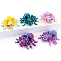 3D Printed Plastic Joint Moving Spider, Animal Model Simulation, Five-Color Rocker Toys, Home Decoration
