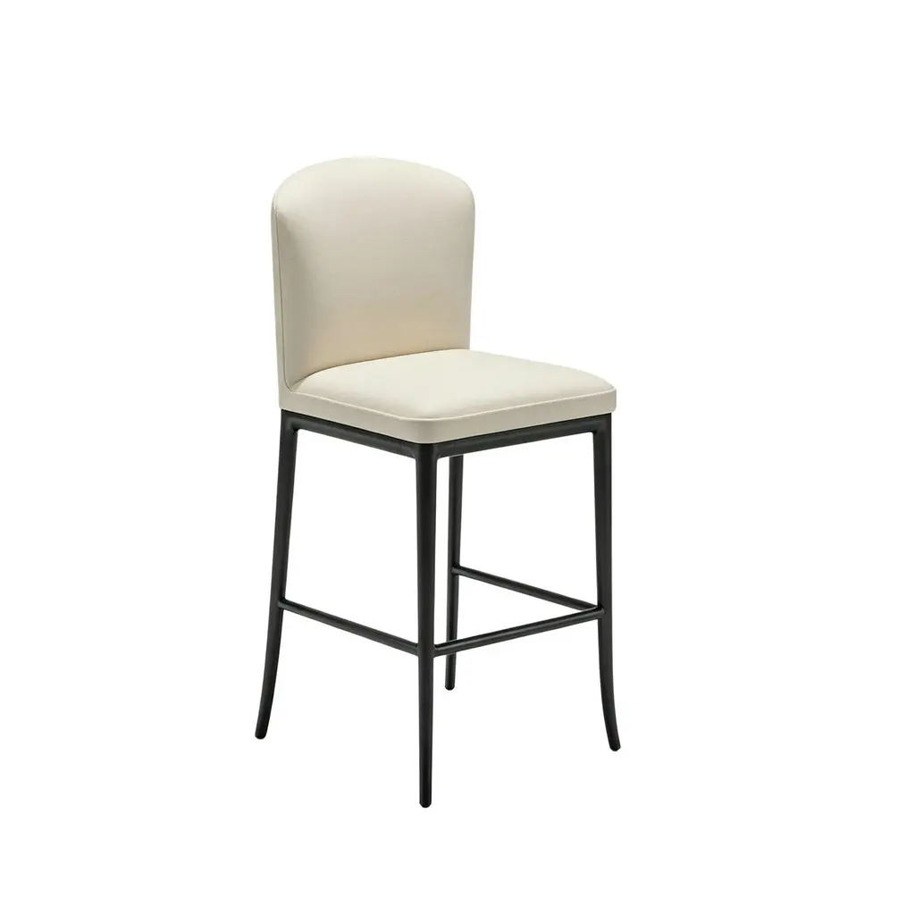 

#Industrial Restaurant Dining High bar Stools Home Bars Leather Upholstered Modern Black Metal Barstools for Kitchen Island