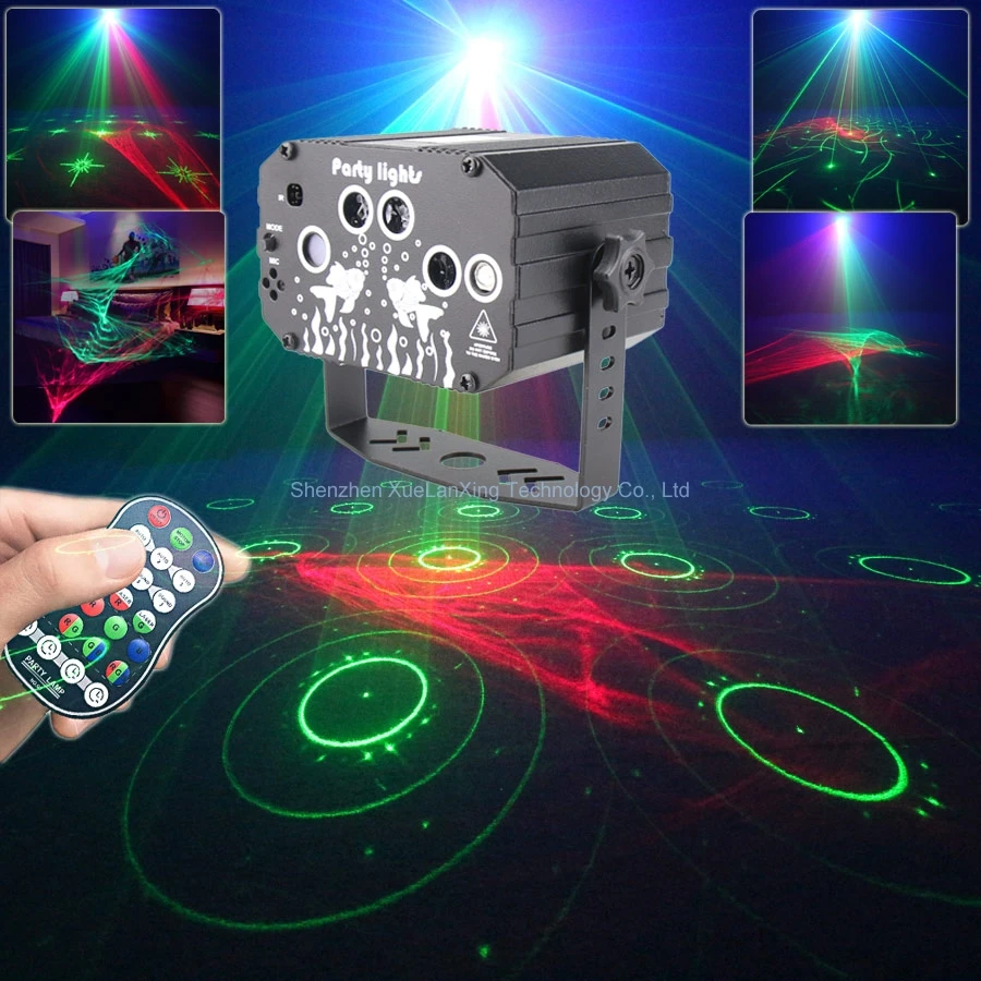 

RGB DJ Disco Laser Dream Aurora Projector Light Rechargeable LED Strobe Stage Effect House Xmas Holiday Gift Party Lamp RF5N8