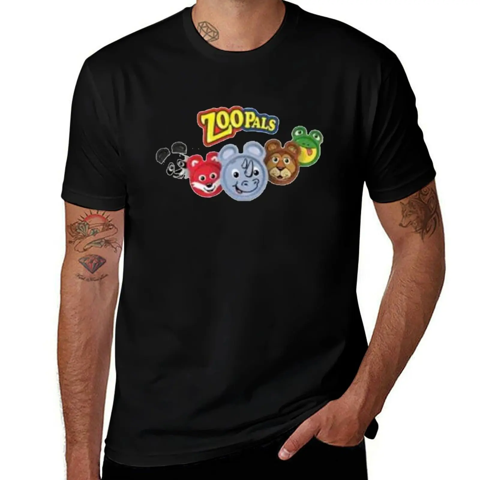 

zoo pals !! T-Shirt vintage anime shirt cotton graphic tees mens t shirt