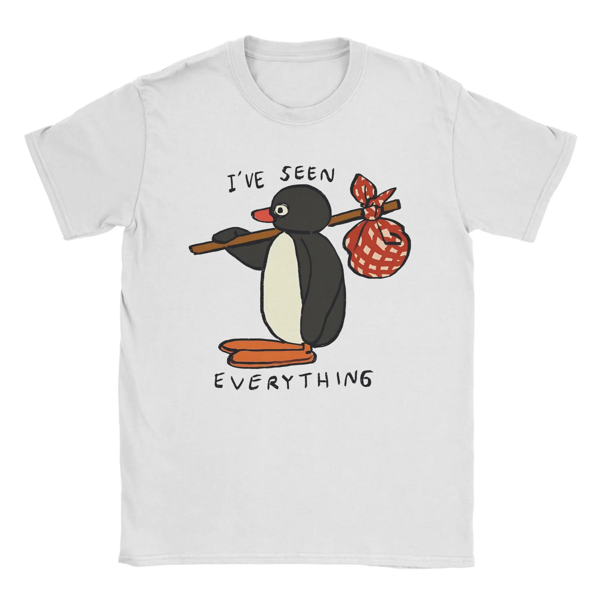 

Men Women pingu penguin leaving - i've seen everything meme Shirt Pure Cotton Fashion Tee Shirts Clothing Outfits