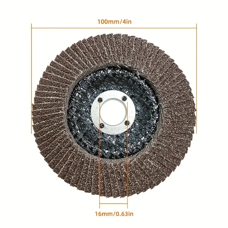4 Inch Flap Disc 10PCS Angle Grinder Sanding Wheels Metal Stainless Steel Weld Rust Removal Polishing Disc Heavy Duty Zirconia Alumina Abrasive Grinding Wheels Rust Paint Stripping Deburring Surface Finishing Discs Home Care Tool Kit Set Plus Pro Safe view 2