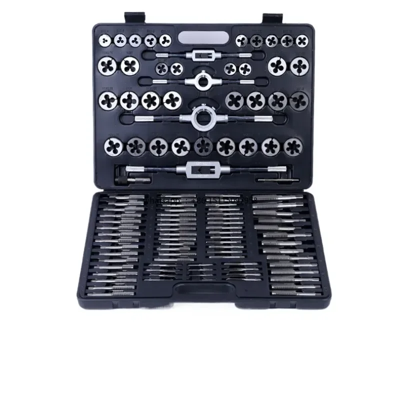1set Tap and Die Set 110pcs M2-M18 Screw Thread Metric Tap Die Sets of Hand Tools Kit Hand Threading Tools for Metal Working