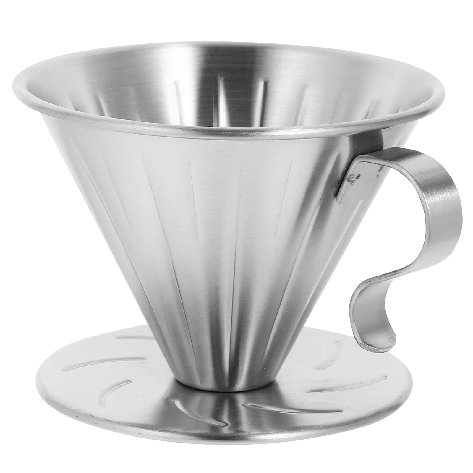 Cone Coffee Filter Dripper Stainless Steel Home Funnel Easy Extraction Portable Safe Stainless Steel Coffee Filter