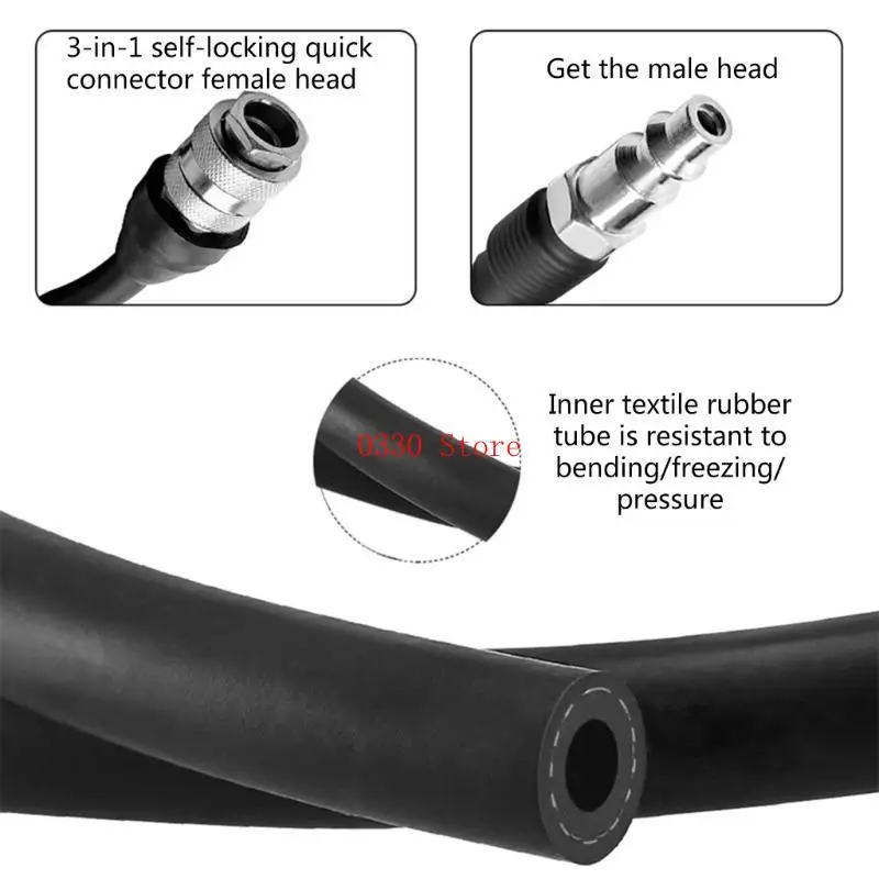  Tire Inflator Hose Adapter Locking Car Tire Air InflatorExtension Tube Connector
