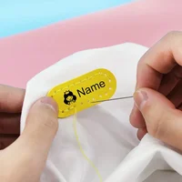 Etiqueta de nombre de ropa Etiqueta personalizada de estudiante de cuero Etiqueta de nombre de ropa de niño y niña Etiqueta de avatar de dibujos animados Etiqueta de regreso a la escuela