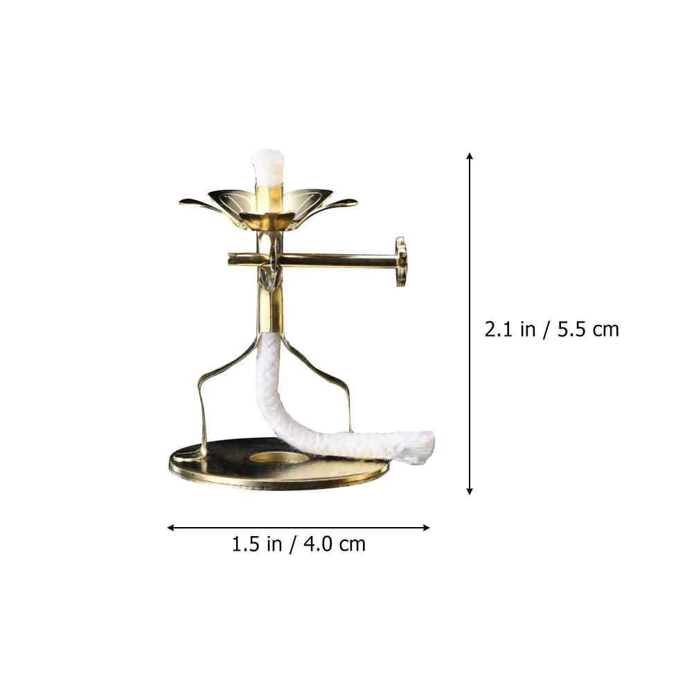 2 pezzi supporto per stoppino per lampada da burro supporto per stoppino per luce a olio in lega decorazione per la casa forniture buddiste forniture per Buddha fornitura per sala Buddha