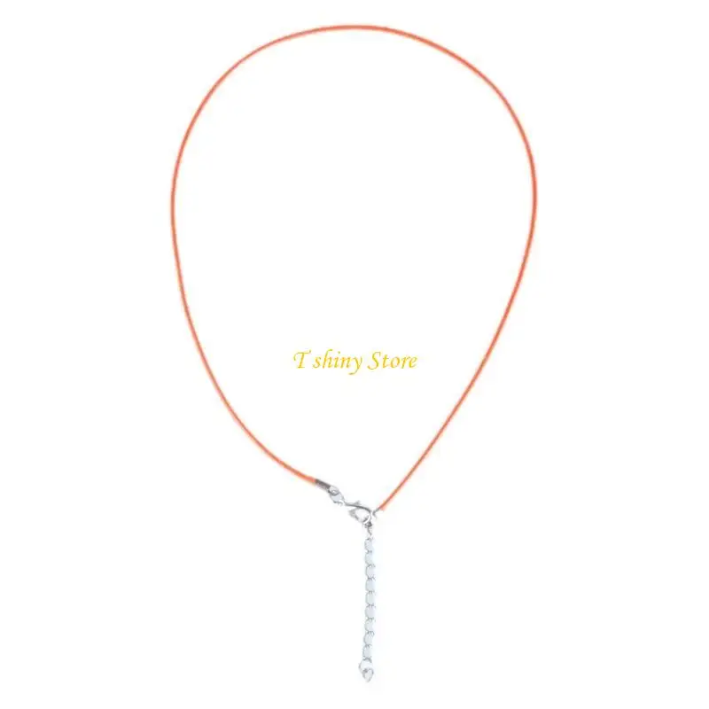 N58F Wax Cord DIY Handmade Necklace Pendant Lobster Clasp String Cord Jewelry Chains