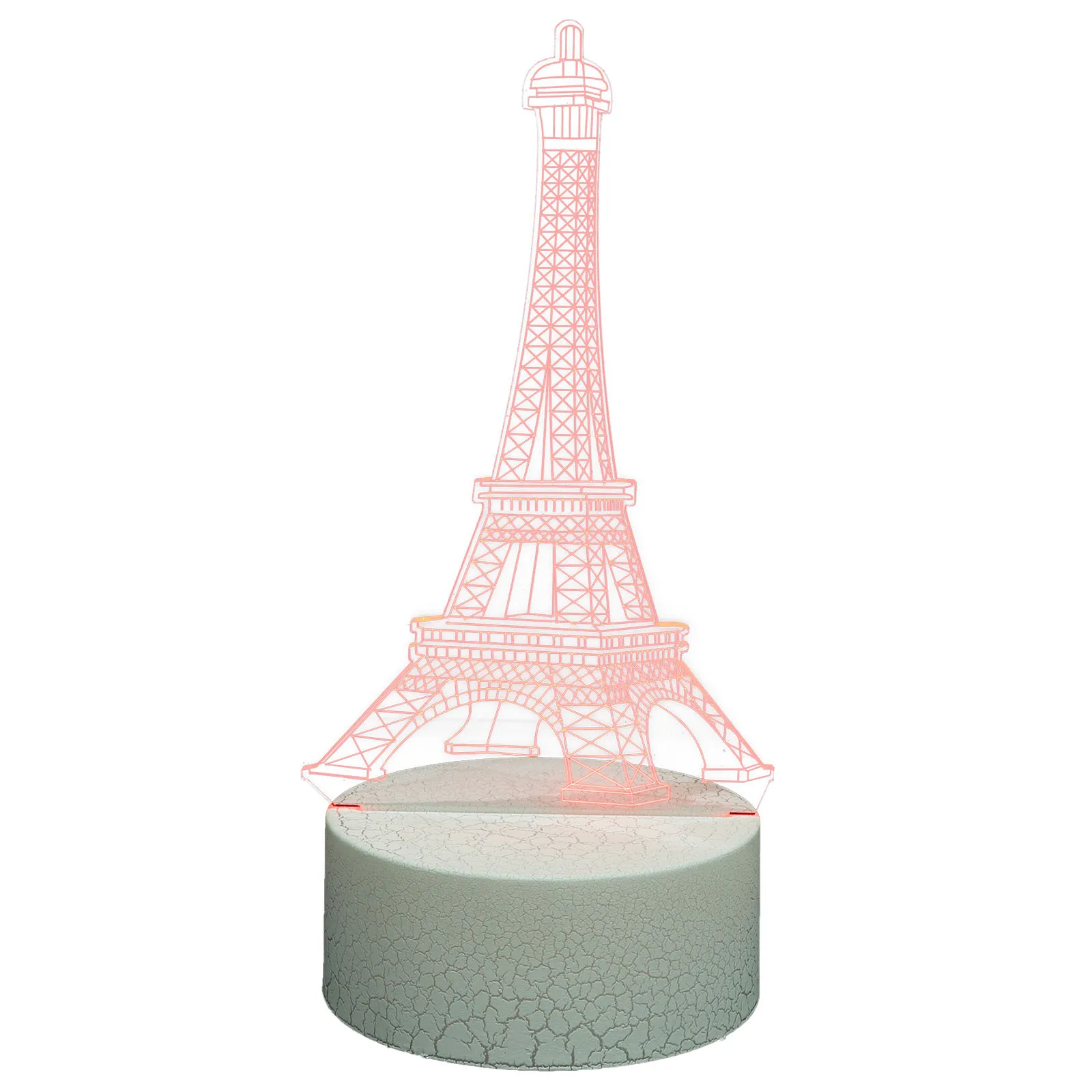 1 zestaw 1 lampka nocna 3D Mała lampka nocna Wieża Eiffla USB Lampka stołowa Ściemniana LED Prezent na lampkę