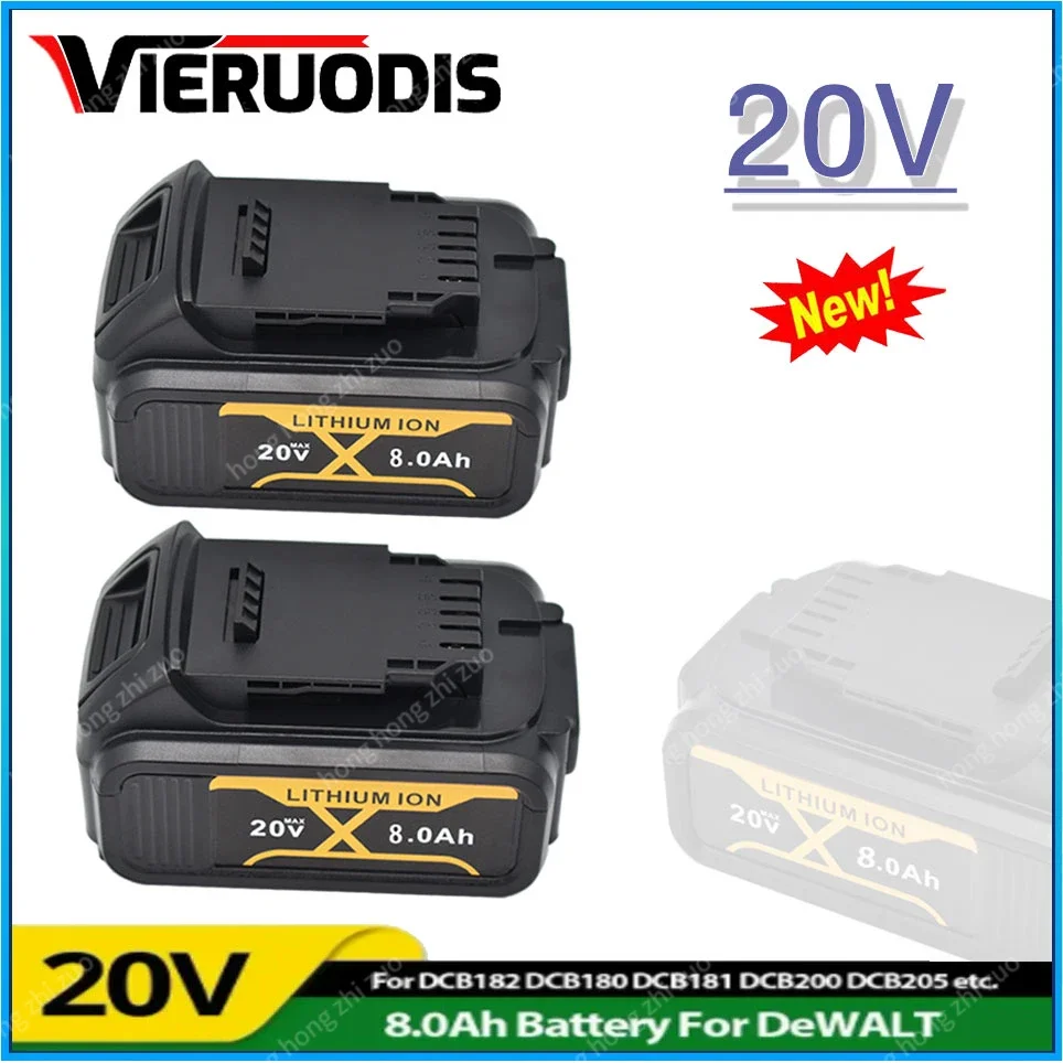 

For Dewalt 20V 8000mah Replacement battery DCB606 DCB609 DCB205 DCB206 DCB209 DCB182 Cordless Power Tool Battery