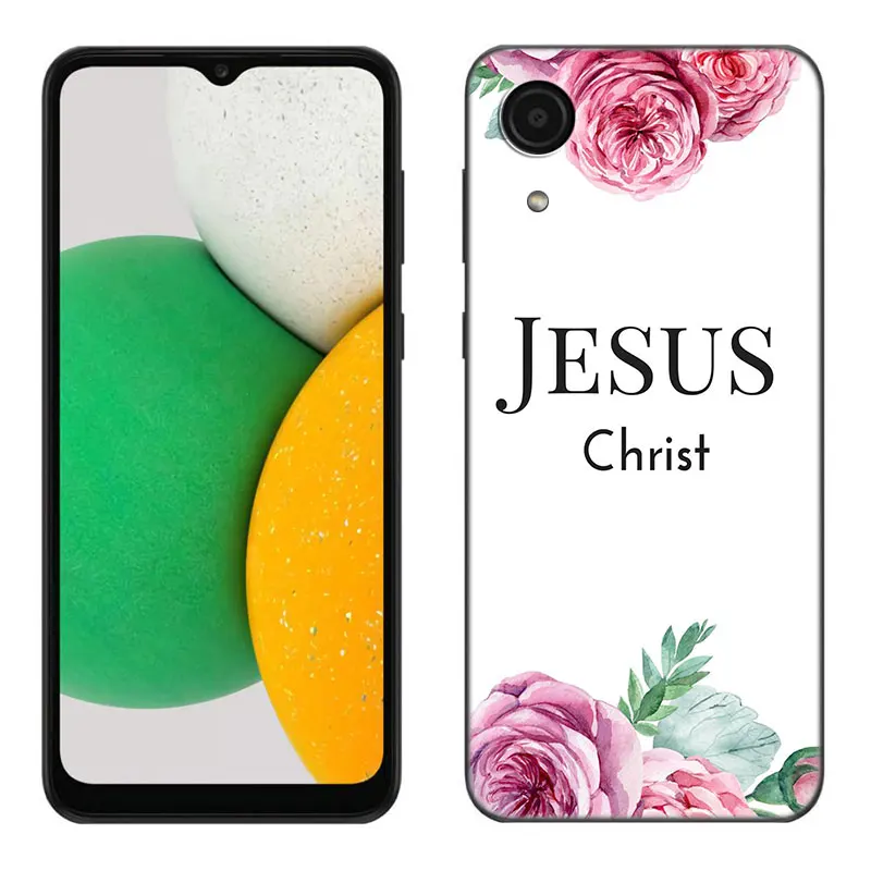 Cross Christian Bible Quotes Phone Case For Samsung Galaxy A01 A03 Core A04 E A02 A05 A10 A20 A21 A30 A50 S A6 A8 Plus A7 2018