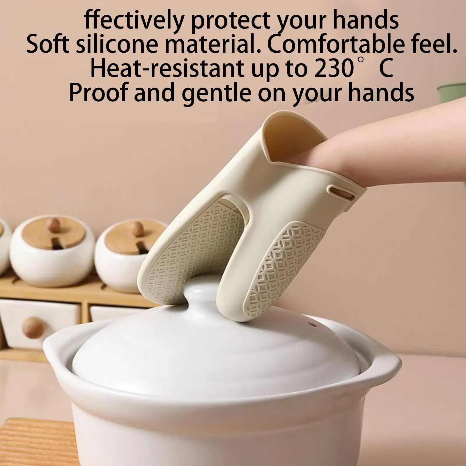 

1Pcs Thicken Baking Silicone Oven Mitts Microwave Oven Glove Heat Insulation Anti-slip Grips Bowl Pot Clips Kitchen Gadgets