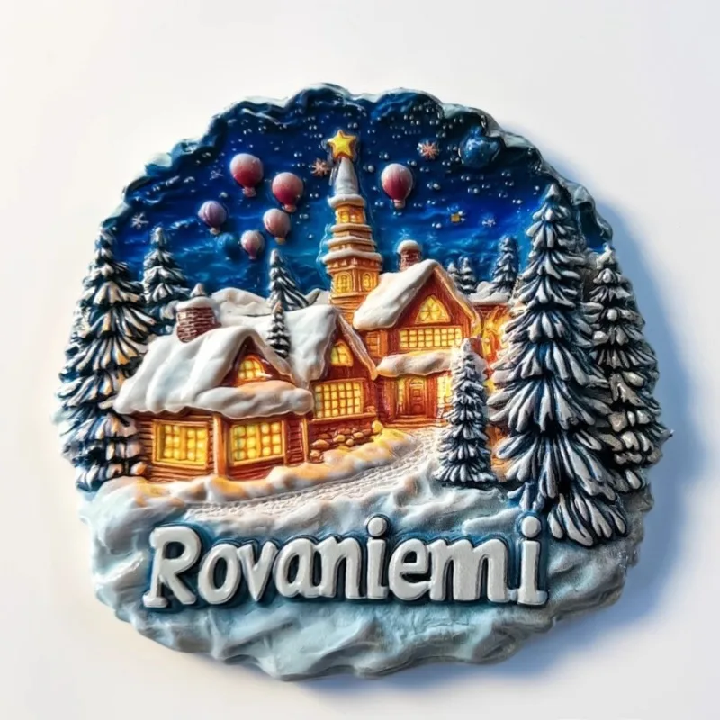 Pegatinas para nevera de Finlandia, recuerdos de viaje Rovaniemi, decoración del hogar, alce, Papá Noel, imanes para nevera de Helsinki, regalos de boda