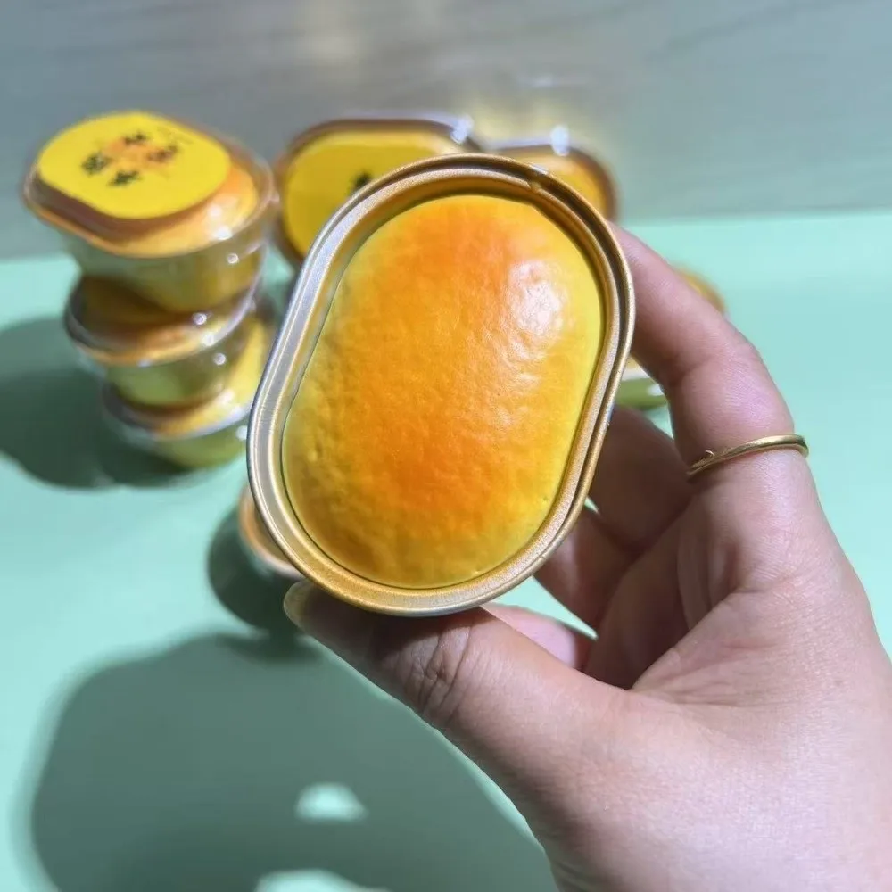 Sensory Fidget Simulated Cheese Bread Squeeze Soft Rebound Portable Stress Relief Lightweight Cheese Bread Shape Slow Rising
