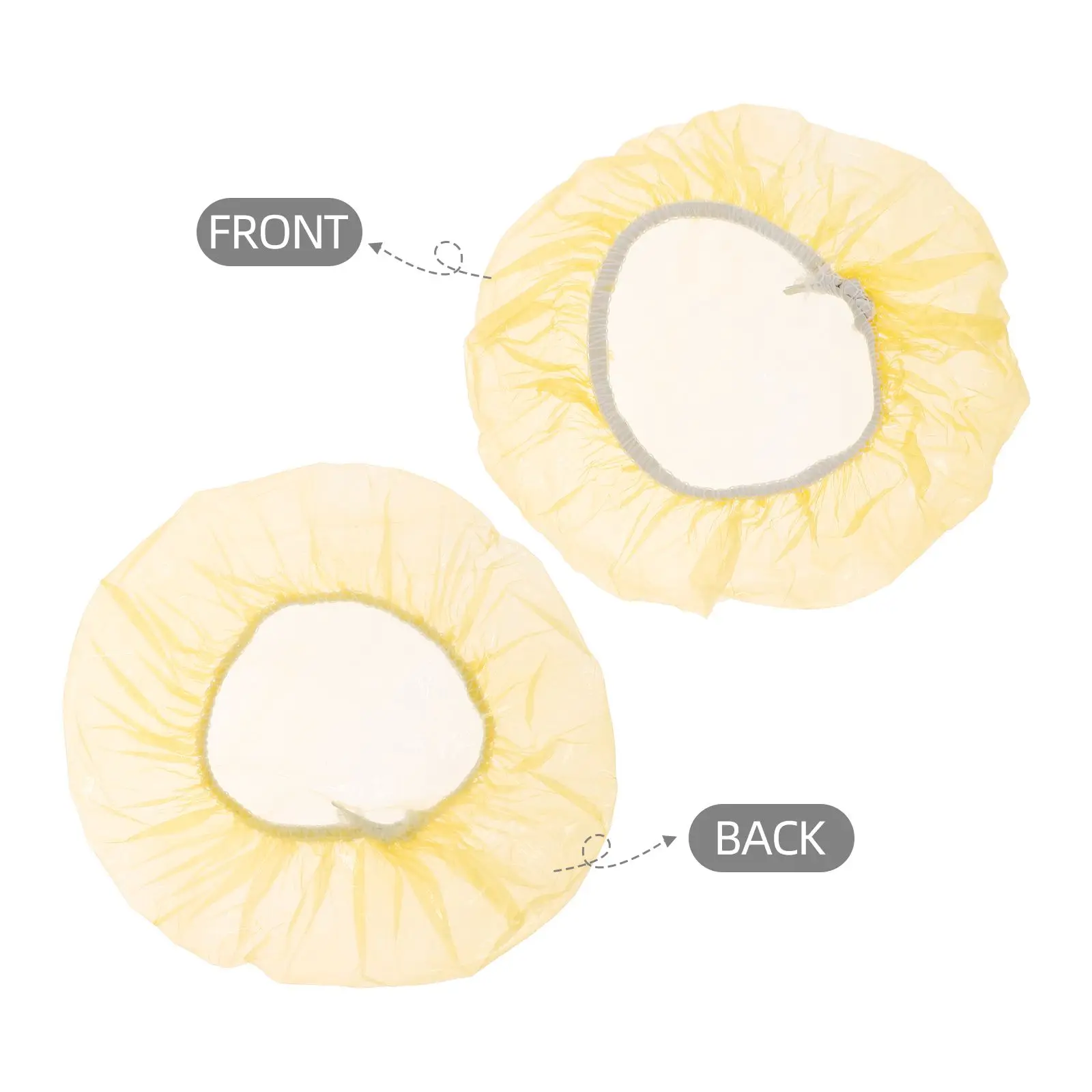 

100pcs Smoke Cover Protective Dust Covers Yellow Plastic Replaceable Indoor Safety Equipment