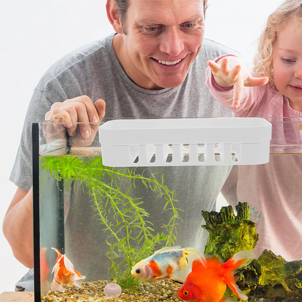 2Pcs Aquarium Plant Holder Hanging Design with Perforated Pots for Live Aquatic Plants Fish Tank Decorations Betta Tank