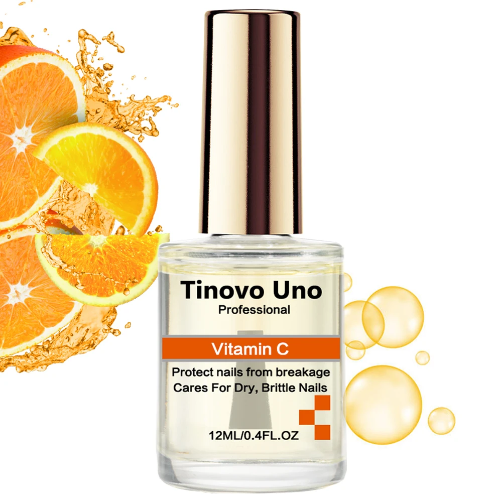 Tinovo Uno Vitamin C Cuticle Oil Nail Hardener For Repair Brittle Dry Nails Moisturizing Nail Care Protector Treatment Pedicure