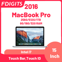 2016 MacBook Pro Pro450 Intel i7 15Inch Touch ID，Touch Bar,control keyboard 256G/512G/1TB 8G/16G/32G RAM notebooks Laptop.