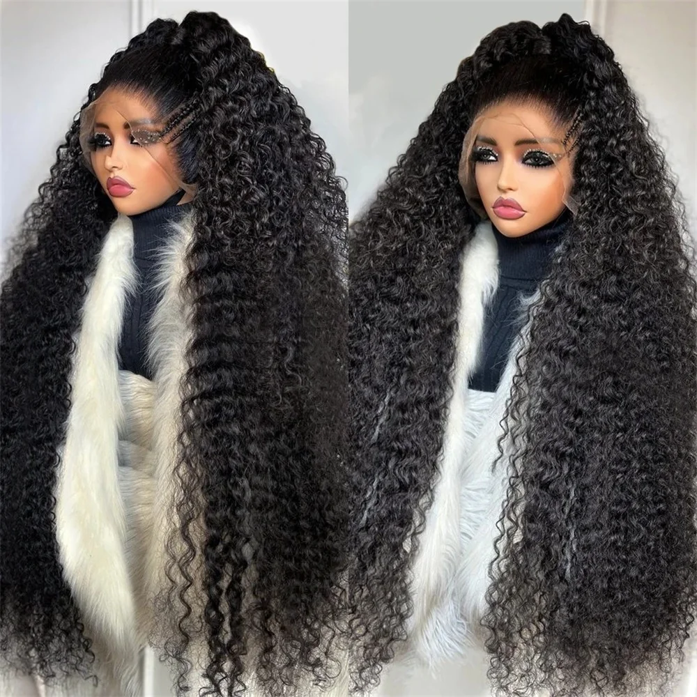 13X4 13x6 HD Transparent Lace Frontal Wigs For Black Women Deep Wave Wig 32 36 Inch Brazilian Wet and Wavy 4x4 Lace Closure Wig