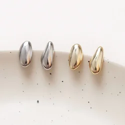 4PCS Minimalist Ear Studs Earrings for Jewelry Findings Components Making Supplies DIY Handmade Brass 14k Gold Plated 8*17mm