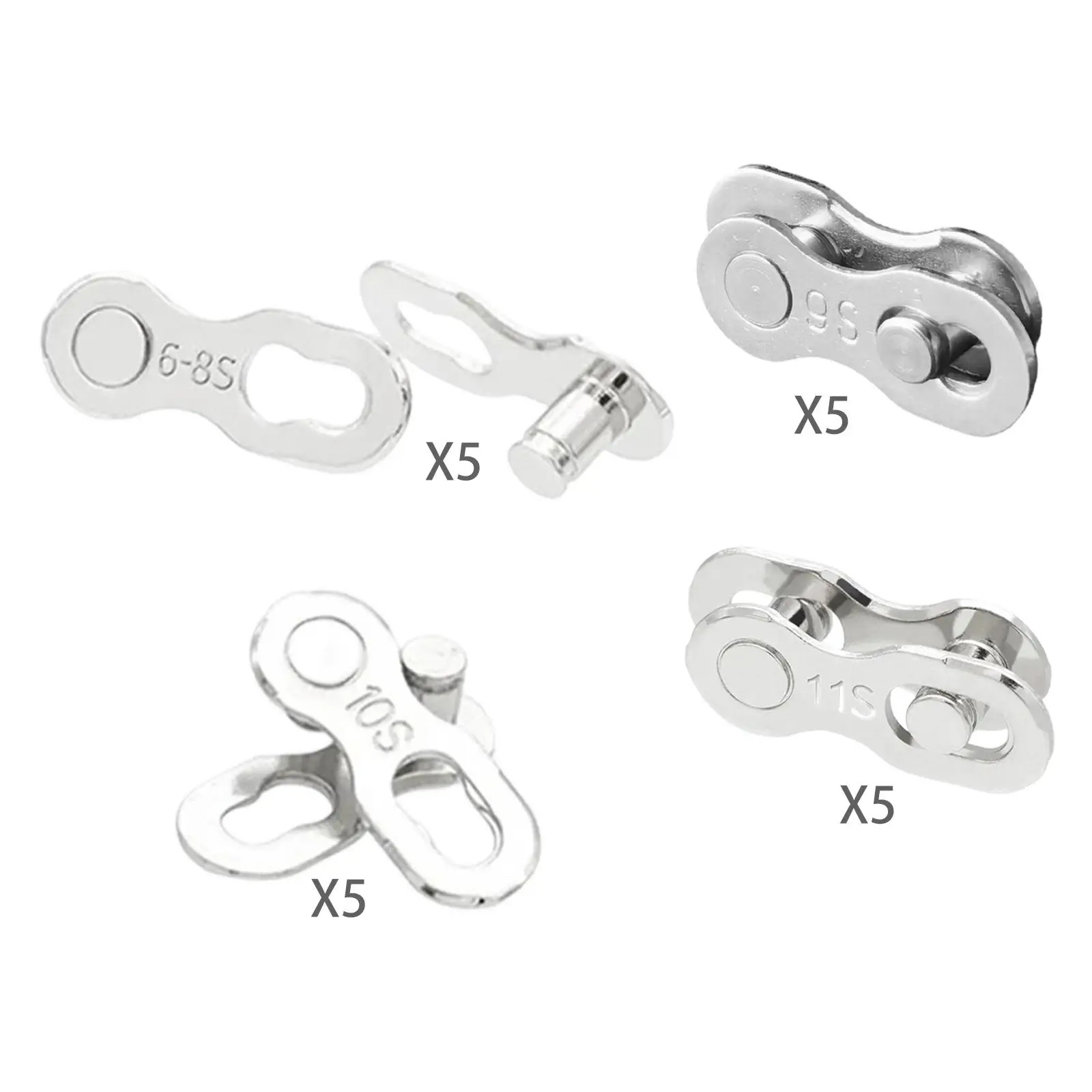 

Reusable Bike Chain Link Aluminum Alloy Durable Easy Install Chain Connector Set for Mountain and Road Bikes