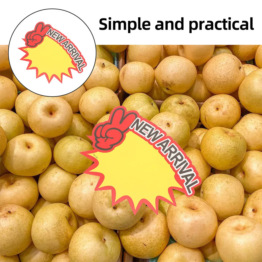 200 peças etiquetas de preço em branco cartão branco papel loja de varejo supermercado venda sinais para comércio frutas vegetais preços tag papel