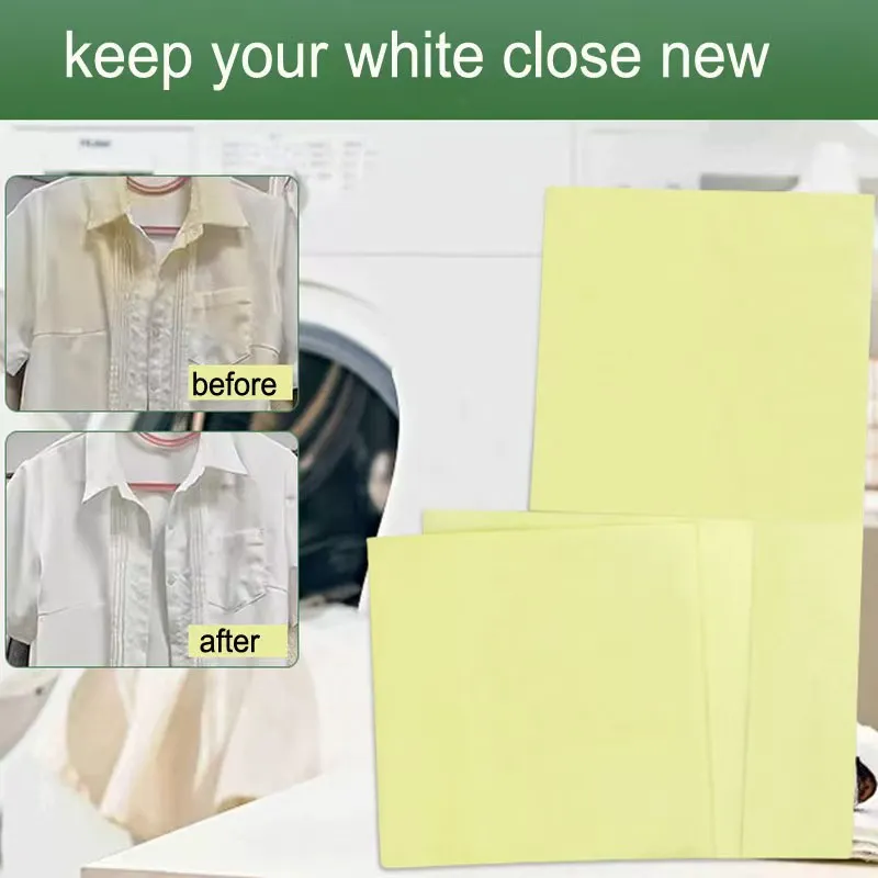White Clothing Laundry Tablets White Clothes Pants Color Restorer Paper White Trouser Restore Laundry Sheet for Washing Machine