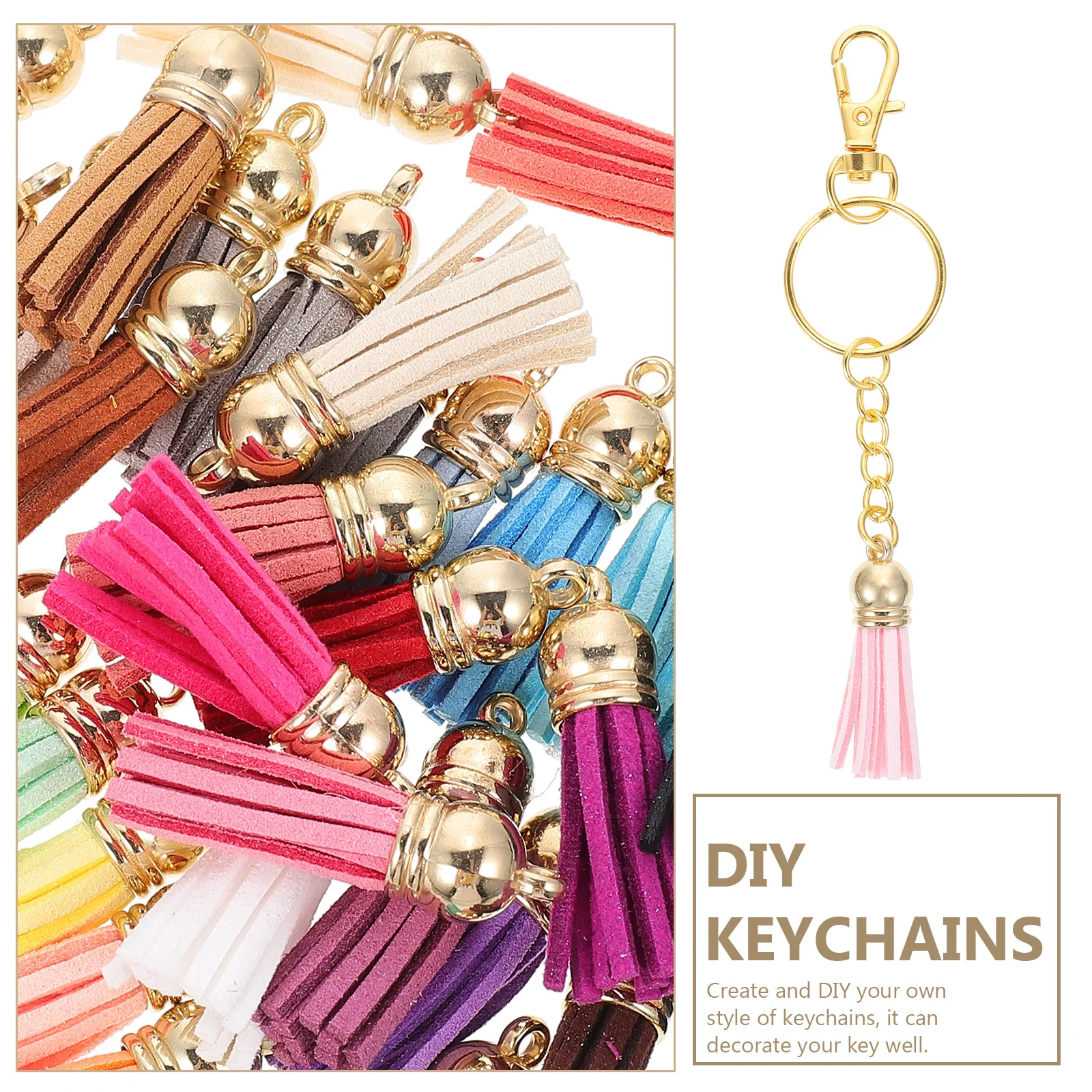 1Set Clip Keychain Tassel Pendants DIY Materials Fine Workmanship Beautiful DIY Keychain Tassels Tassel Pendants