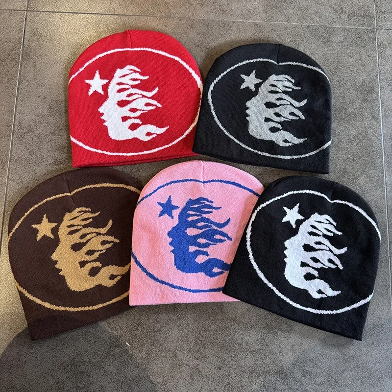 Autumn and Winter New European and American Street Hip-hop Knitted Hat with Concave Shape, Yarn Pullover, Yarn Cold Hat