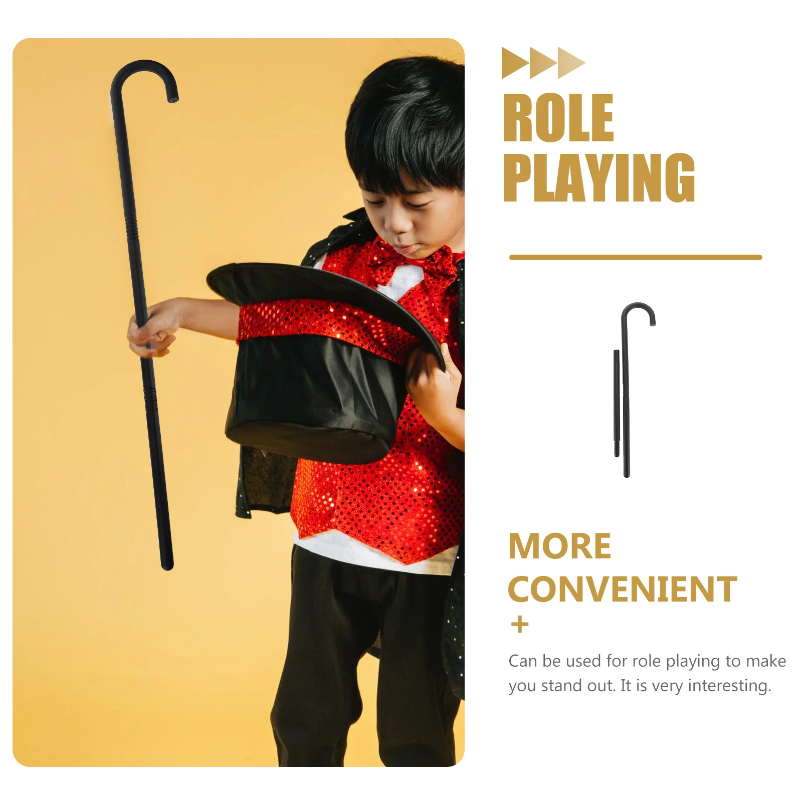 Cane Magician Crutch Wand Prop Party Kids Stick Cosplay Decorative Dancing Walking Costume Trick Photo Plastic Stage Supply