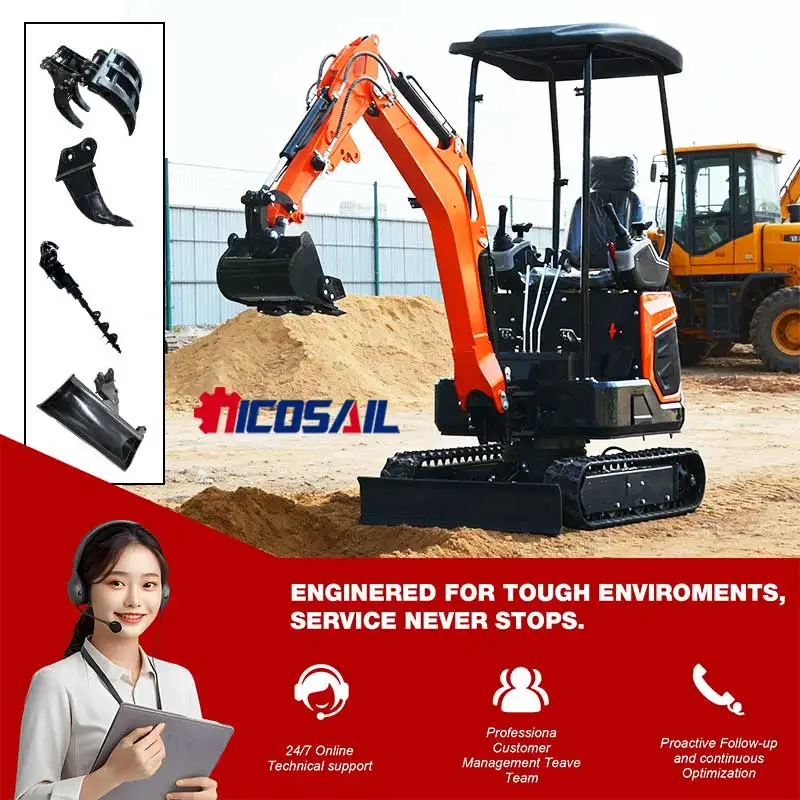 1.8Ton Micro Digger Euro 5 CE Certified Hydraulic Mini Excavator For Garden Landscaping Farm EU Market