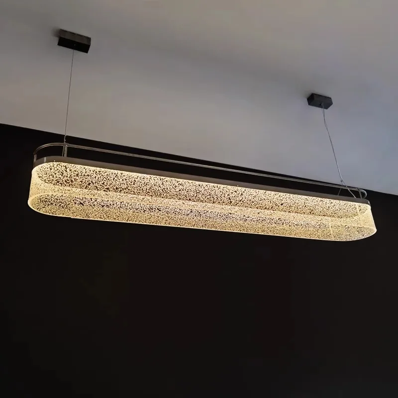 2025 อะคริลิคร้านอาหารจี้ยาวโต๊ะน้ําชาแผนกต้อนรับบาร์โมเดิร์นMinimalist Lightแผ่นจี้