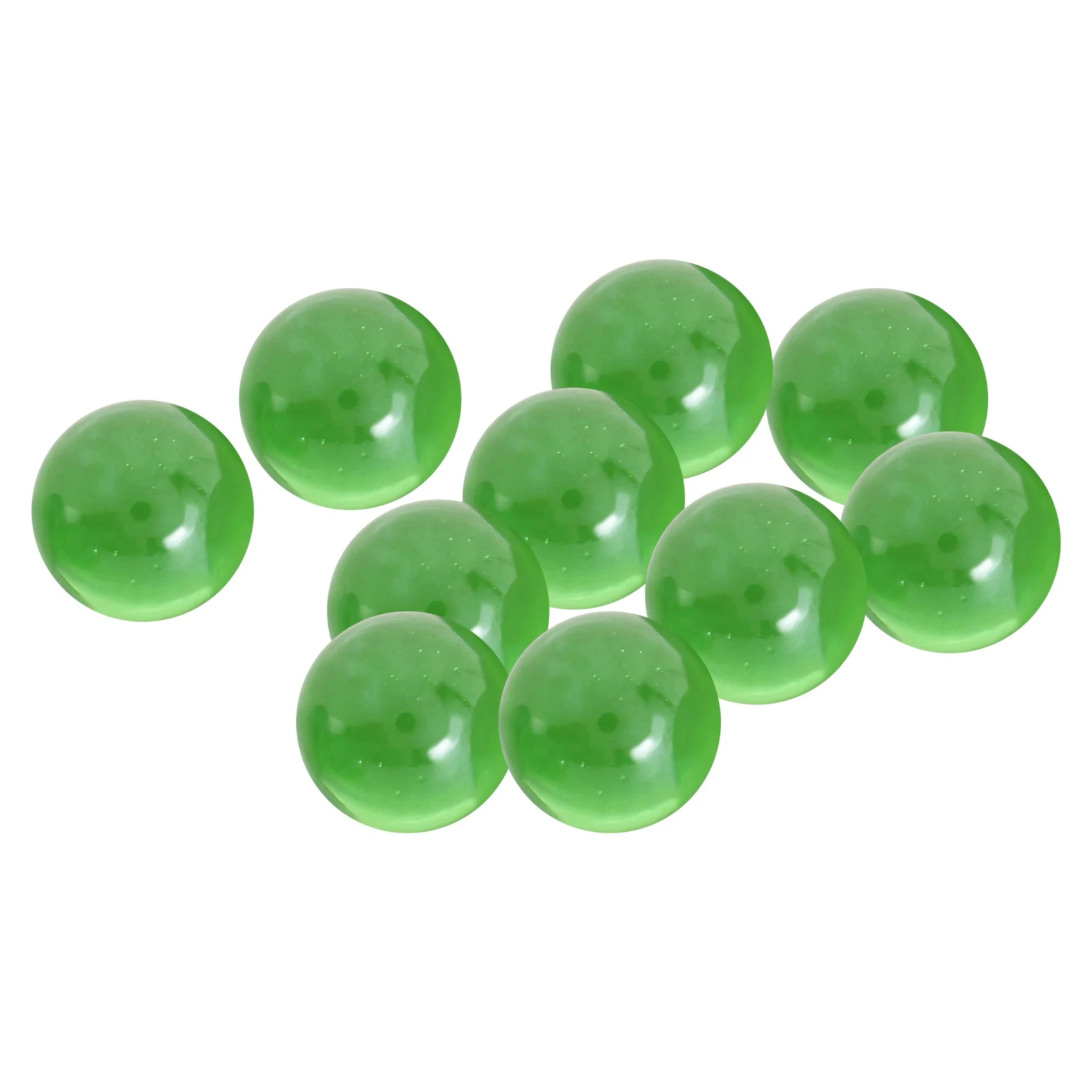 10 szt. Marbles 16 mm szklane kulki Knicker szklane kulki dekoracja kolorowe bryłki zabawka zielona