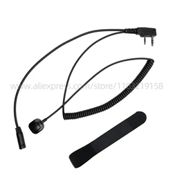 2 Pin K1 to 3.5MM Adapter with PTT  For BaoFeng Kenwood TYT Quansheng woxun Walkie Talkie to 3.5mm Headsets with in-line Mic