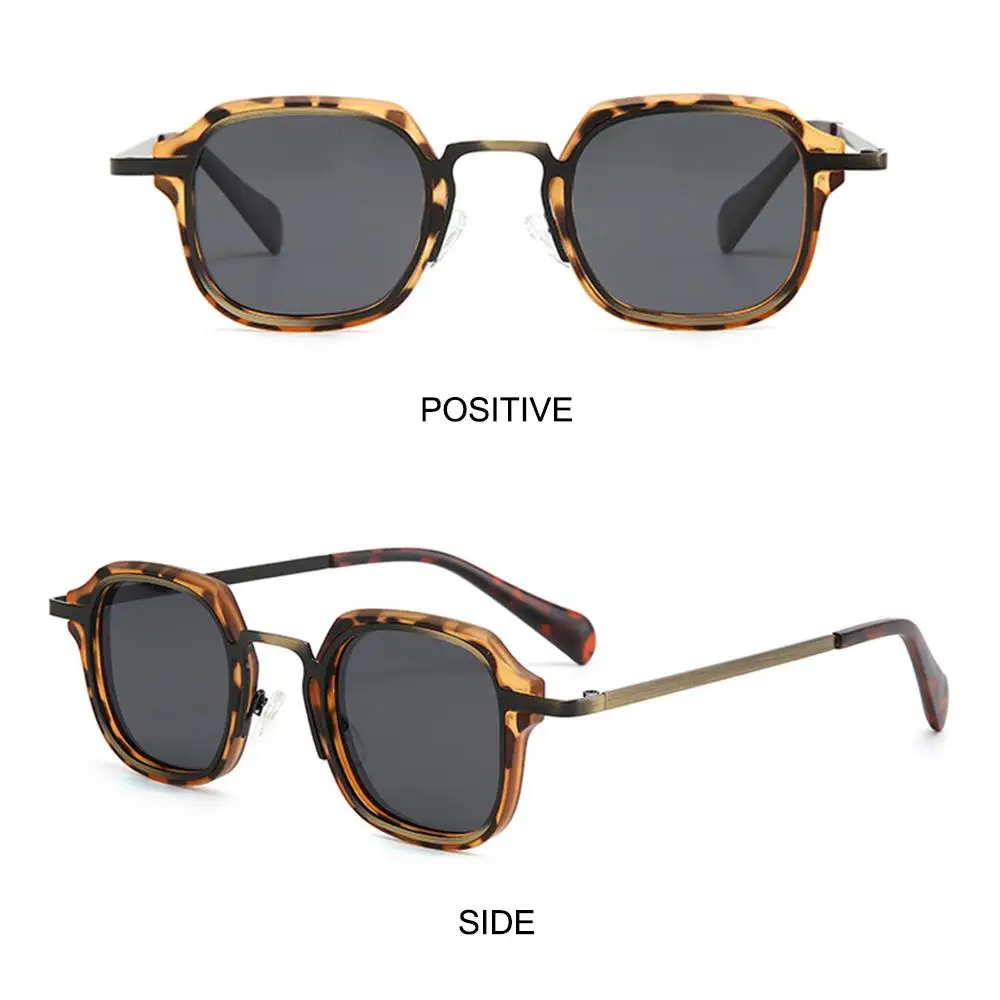 Vintage Hip-Hop Metal Sunglasses Cool UV Protection Polygonal Sun Glasses Street Shooting Eyewear for Women & Men